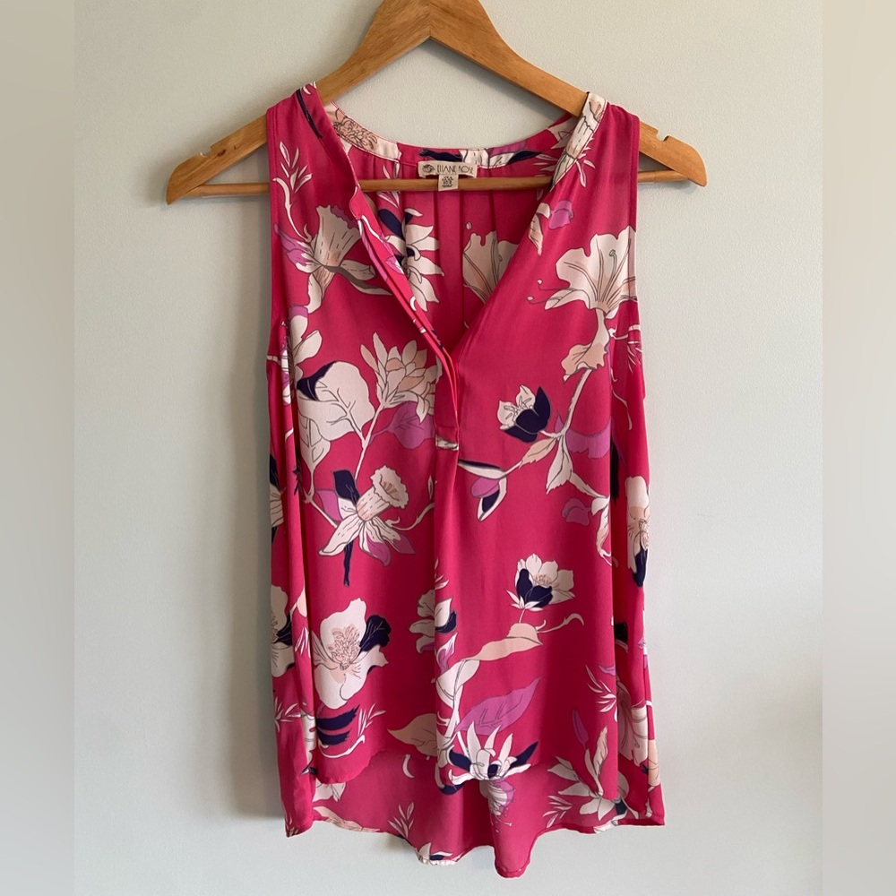 Eliane Rose Pink Floral Blouse - size S